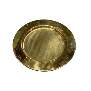 Vintage Solid Bras Plate Mid Century 11” set of 8